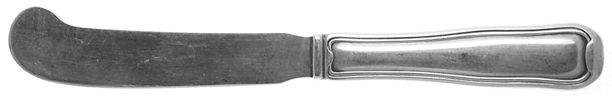 Old Danish (Sterling) Hollow Handle Paddle Butter Spreader (Solid) by Georg Jensen (Denmark)-1