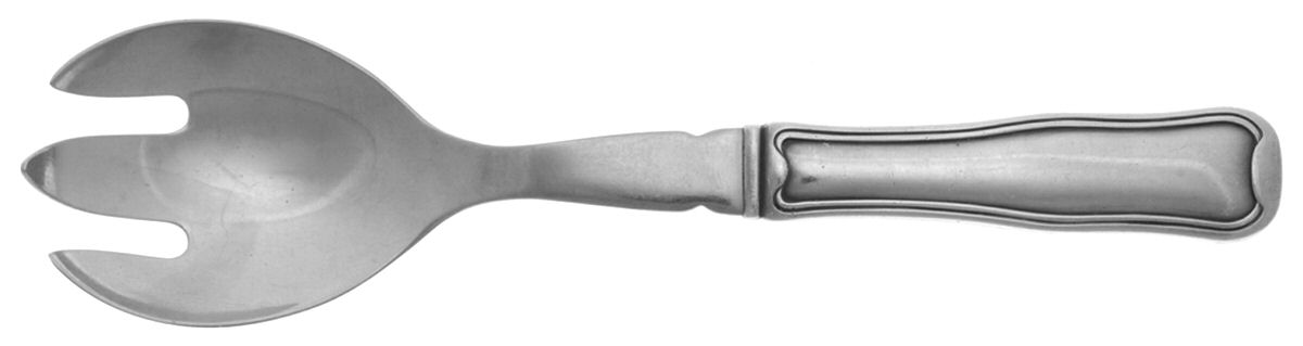 Old Danish (Sterling) Salad Serving Fork Stainless Prongs Small by Georg Jensen (Denmark)-1