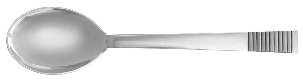 Parallel (Sterling, 1931) Old Style Oval Soup Spoon by Georg Jensen (Denmark)-1