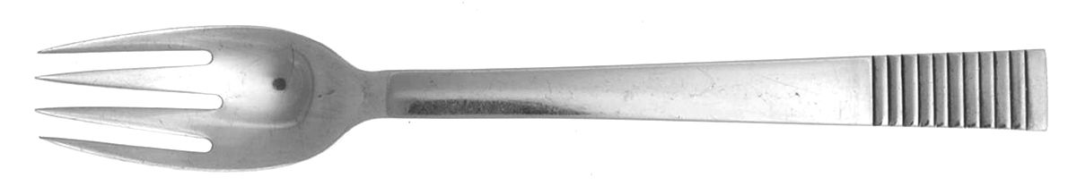 Parallel (Sterling, 1931) Individual Solid Fish Fork by Georg Jensen (Denmark)-1