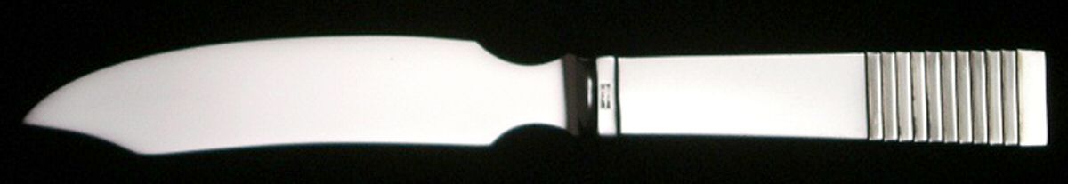 Parallel (Sterling, 1931) Cheese Knife with Stainless Blade by Georg Jensen (Denmark)-1