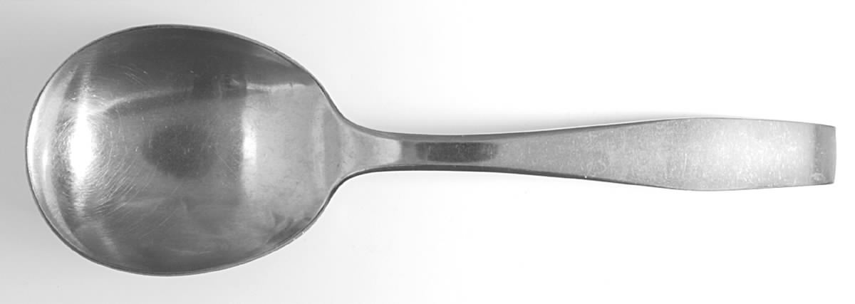 Plata (Stainless) Solid Serving Spoon by Georg Jensen (Denmark)-1