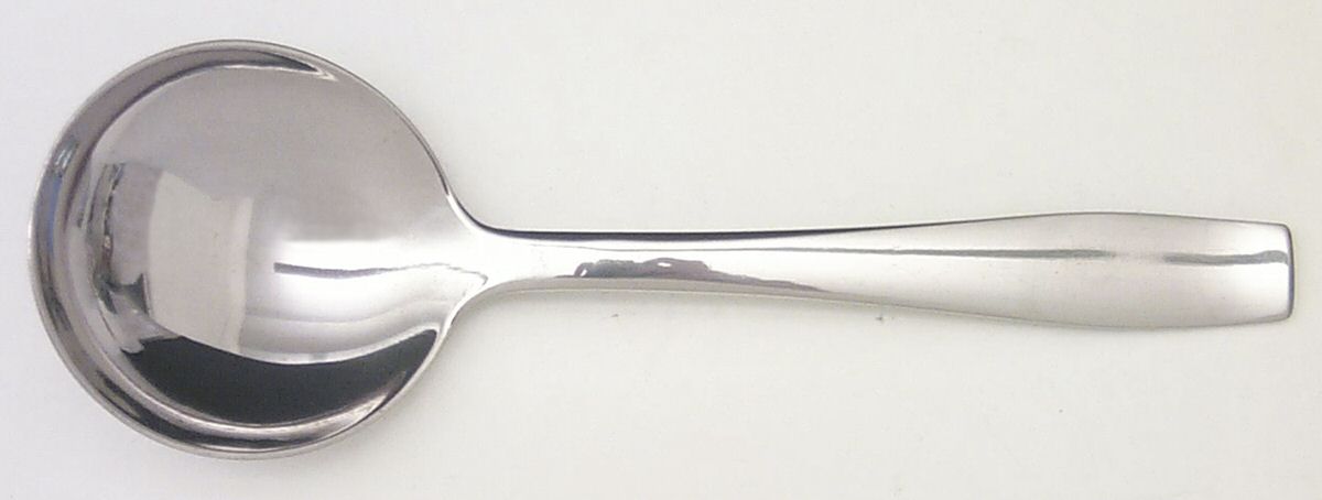 Plata (Stainless) Round Bowl Soup Spoon (Cream Soup) by Georg Jensen (Denmark)-1
