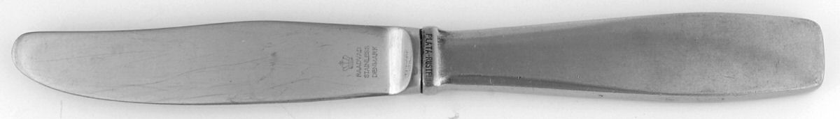 Plata (Stainless) Modern Hollow Butter Spreader (Stainless) by Georg Jensen (Denmark)-1