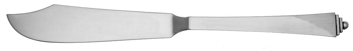Pyramid (Sterling, 1927) Individual Solid Fish Knife by Georg Jensen (Denmark)-1