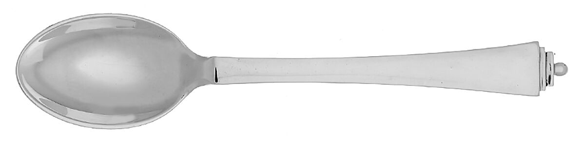 Pyramid (Sterling, 1927) Small Teaspoon by Georg Jensen (Denmark)-1