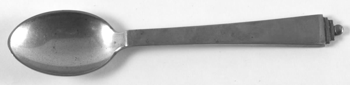 Pyramid (Sterling, 1927) Small Teaspoon by Georg Jensen (Denmark)-1