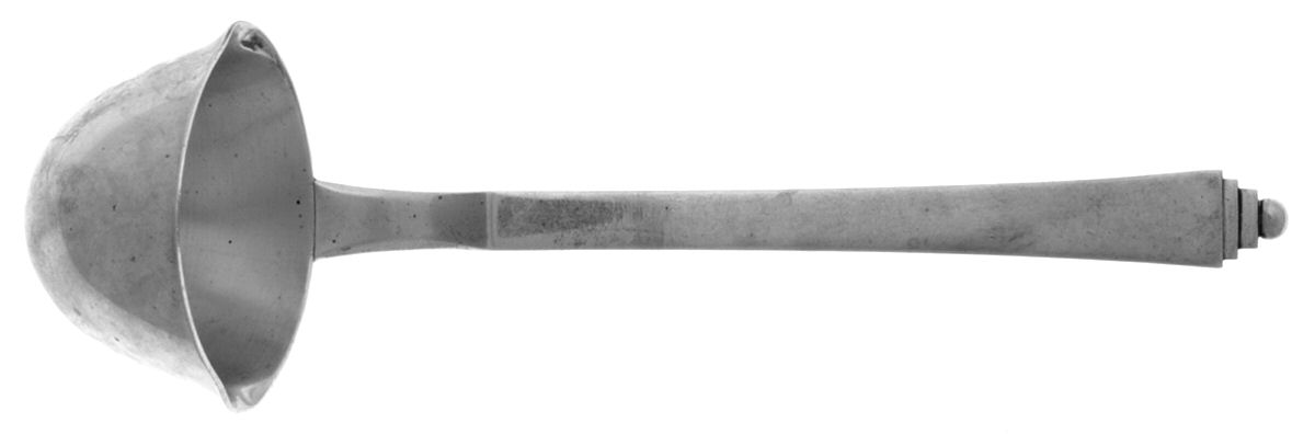 Pyramid (Sterling, 1927) Large Cream Ladle, Solid Piece by Georg Jensen (Denmark)-1