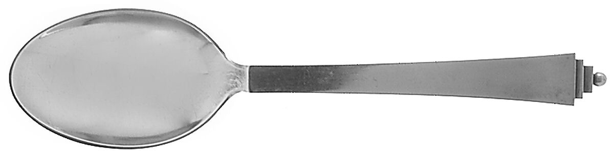 Pyramid (Sterling, 1927) Dessert/Place Spoon by Georg Jensen (Denmark)-1