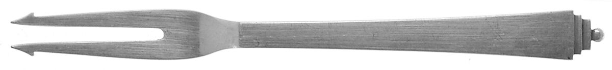 Pyramid (Sterling, 1927) Short Handle Pickle/Olive Fork by Georg Jensen (Denmark)-1