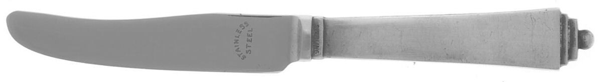 Pyramid (Sterling, 1927) Baby Knife with Stainless Blade by Georg Jensen (Denmark)-1
