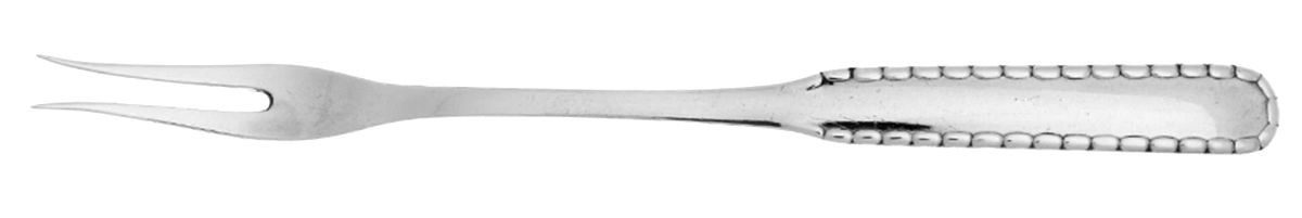 Rope (Sterling) 2 Tine Small Cold Cut Fork by Georg Jensen (Denmark)-1