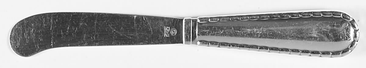 Rope (Sterling) Hollow Handle Paddle Butter Spreader (Solid) by Georg Jensen (Denmark)-1