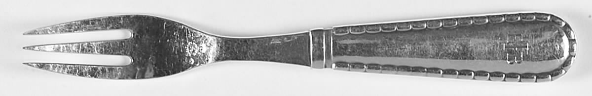 Rope (Sterling) Individual Solid Fruit Fork by Georg Jensen (Denmark)-1