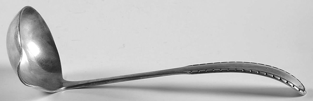 Rope (Sterling) Solid Gravy Ladle by Georg Jensen (Denmark)-1
