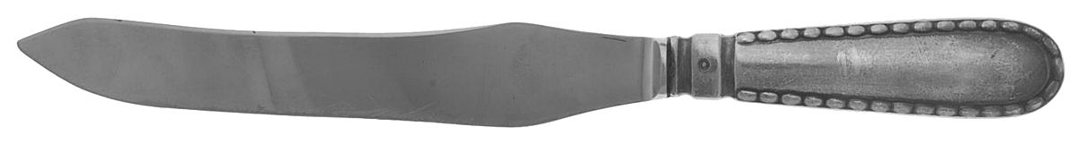 Rope (Sterling) Large Stainless Blade Roast Carving Knife by Georg Jensen (Denmark)-1