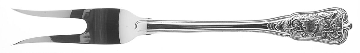 Rosenborg (Silverplate) Solid Serving Fork by Georg Jensen (Denmark)-1