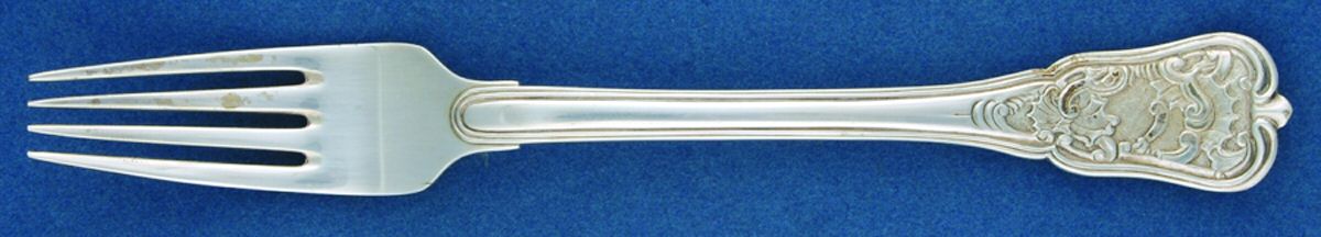 Rosenborg (Silverplate) Fork by Georg Jensen (Denmark)-1