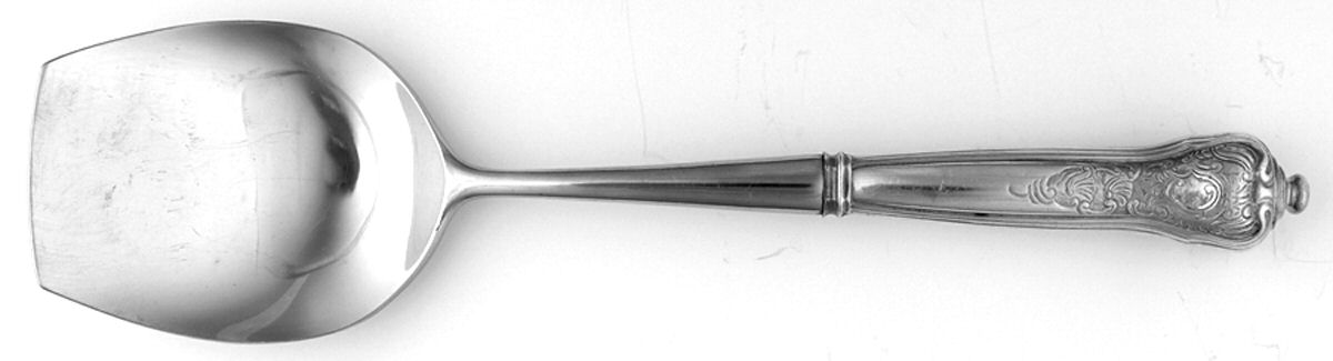 Rosenborg (Silverplate) Salad Servng Spoon with Stainless Bowl by Georg Jensen (Denmark)-1