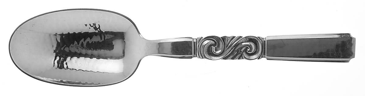 Scroll (Sterling, 1927) Dessert/Oval Soup Spoon by Georg Jensen (Denmark)-1