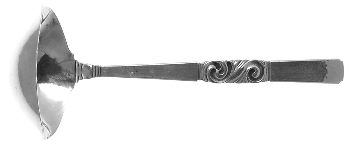 Scroll (Sterling, 1927) Solid Gravy Ladle by Georg Jensen (Denmark)-1