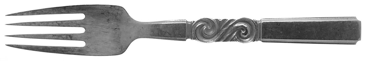 Scroll (Sterling, 1927) Fork by Georg Jensen (Denmark)-1