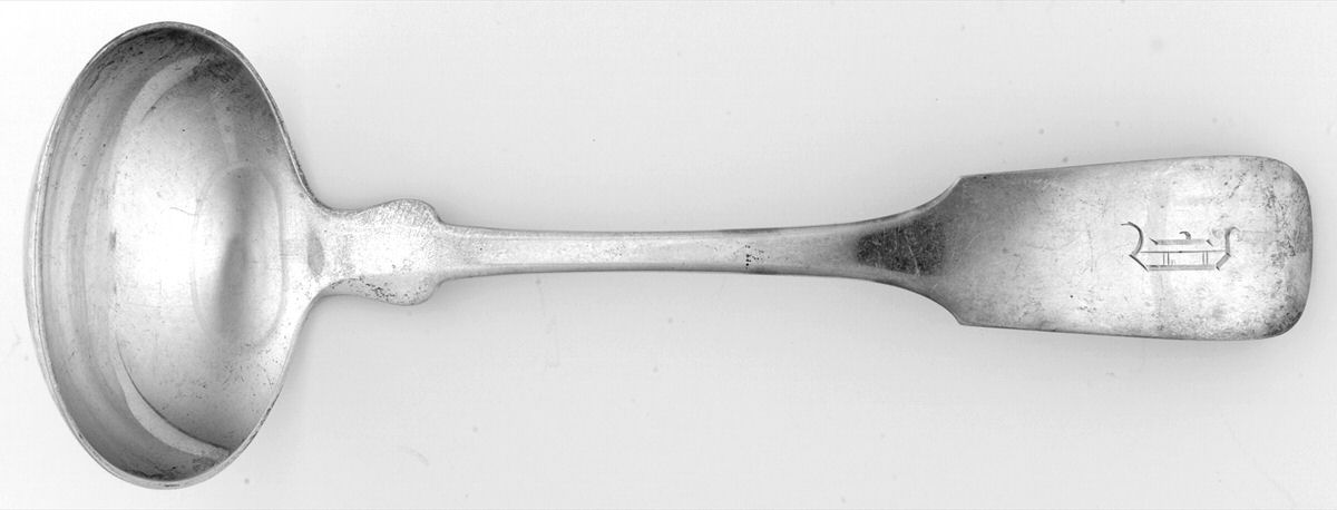Fiddle (Sterling, 1932) Solid Piece Cream Ladle by George C Erickson-1