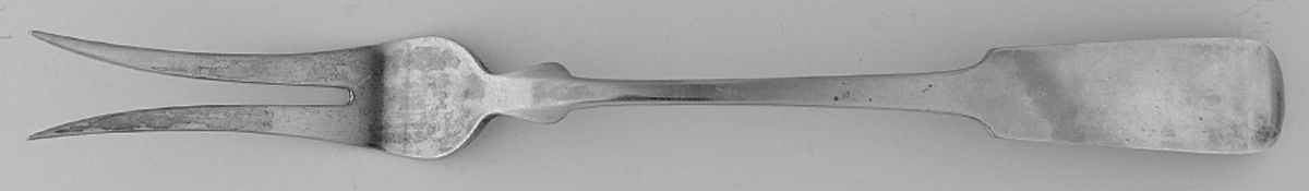 Fiddle (Sterling, 1932) Solid Chop Serving Fork by George C Erickson-1
