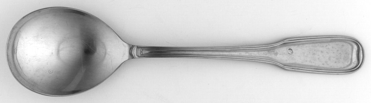 Attache-Satin (Stainless) Round Bowl Soup Spoon (Gumbo) by Gense-1