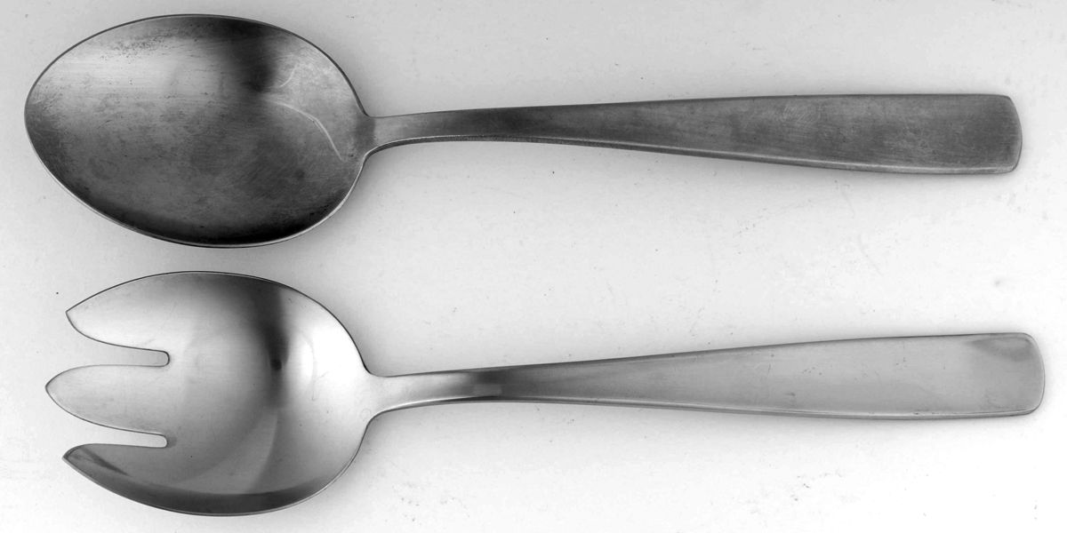 Facette (Stainless, Sweden) (2 Pc) Solid Salad Set by Gense-1