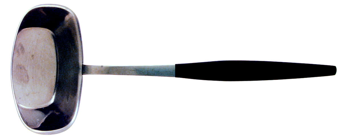 Focus Deluxe-Black (Stainless) Solid Gravy Ladle by Gense-1