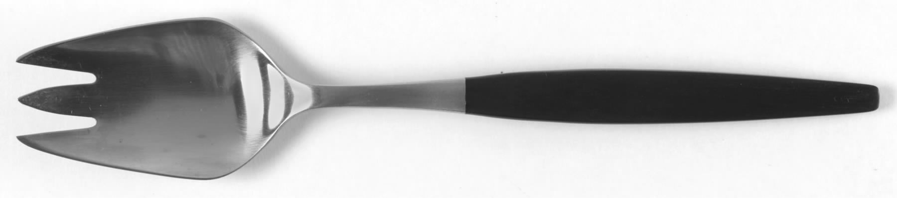 Focus Deluxe-Black (Stainless) Medium Solid Cold Meat Serving Fork by Gense-1