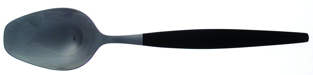 Focus Deluxe-Black (Stainless) Salad Servng Spoon with Stainless Bowl by Gense-1
