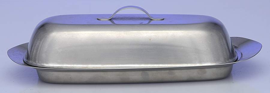 Stainless Hollowware 1/4lb Covered Butter with Liner by Gense-1