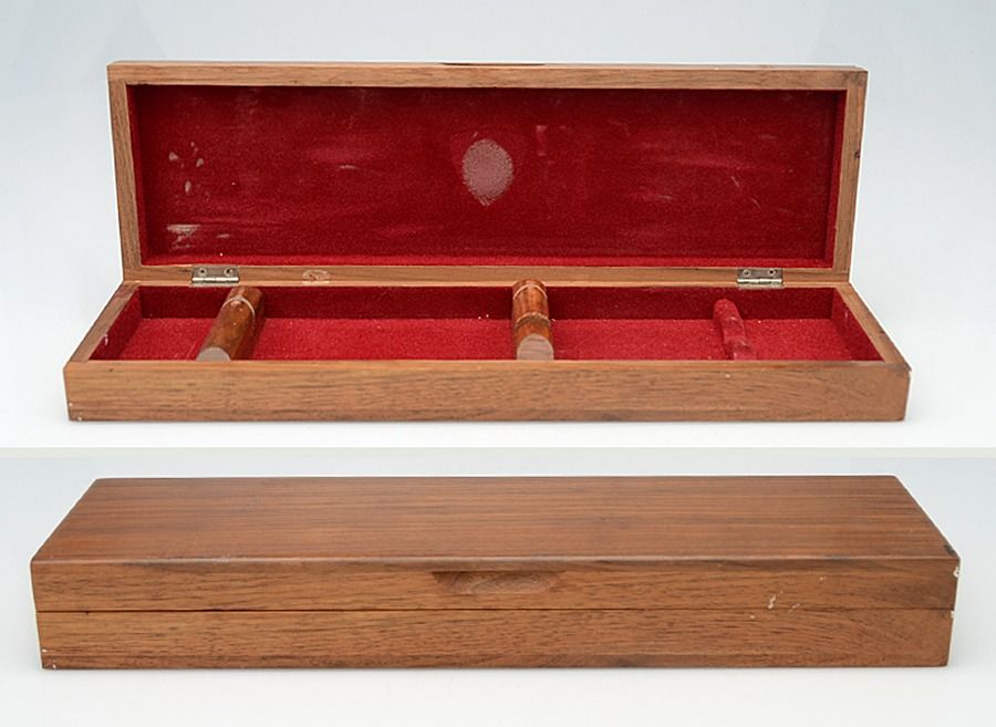 Presentation (Stainless) Used Wood Case for Carving Set by Gerber-1
