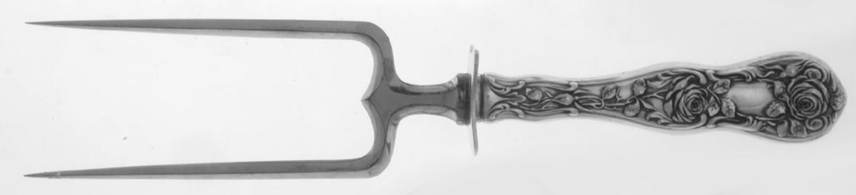 American Beauty (Sterling, 1896) Large Joint/Roast Holder Fork by George W Shiebler-1