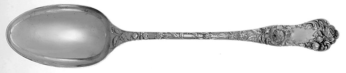 American Beauty (Sterling, 1896) Gravy/Dressing Spoon with Button by George W Shiebler-1