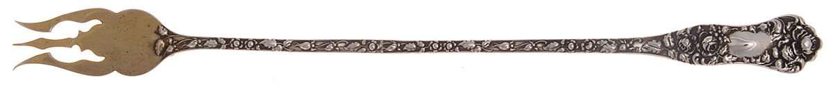 American Beauty (Sterling, 1896) Long Handle Olive Fork by George W Shiebler-1