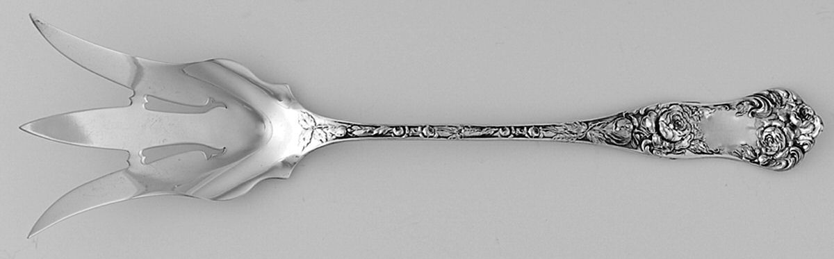 American Beauty (Sterling, 1896) Large Lettuce Serving Fork by George W Shiebler-1