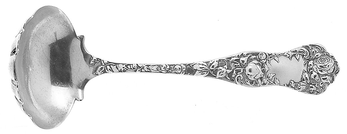 American Beauty (Sterling, 1896) Solid Gravy Ladle by George W Shiebler-1