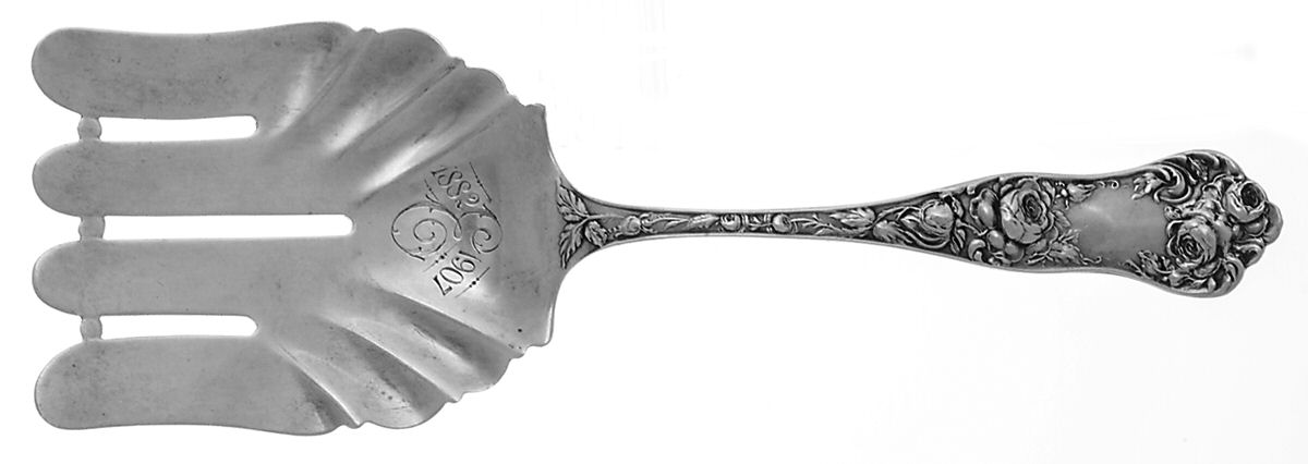 American Beauty (Sterling, 1896) Solid Asparagus Server by George W Shiebler-1