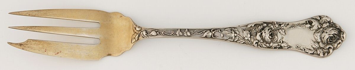 American Beauty (Sterling, 1896) Old Style Pickle Fork by George W Shiebler-1