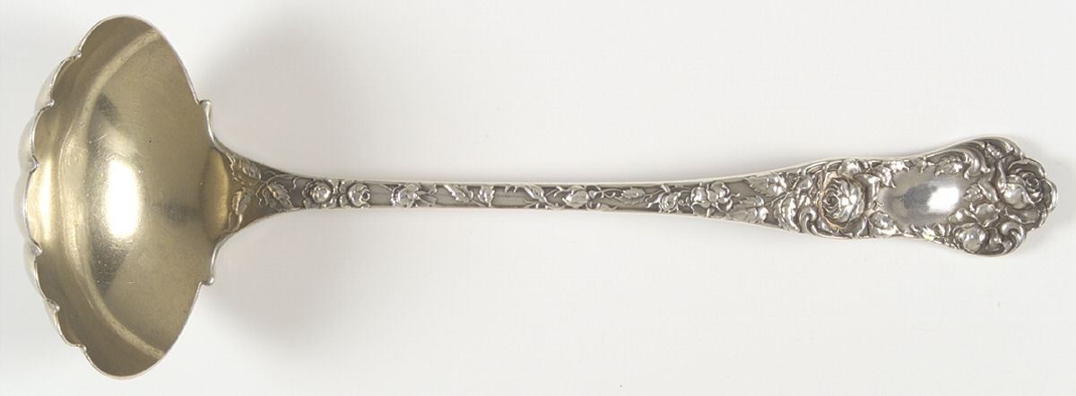 American Beauty (Sterling, 1896) Oyster Ladle Solid Piece by George W Shiebler-1