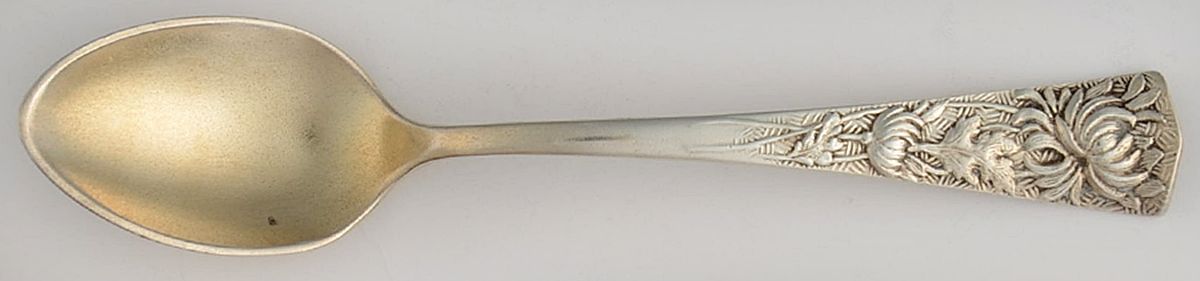 Chrysanthemum (Sterling, 1885) Demitasse Spoon by George W Shiebler-1