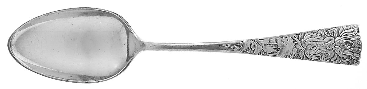 Chrysanthemum (Sterling, 1885) Tablespoon (Serving Spoon) by George W Shiebler-1