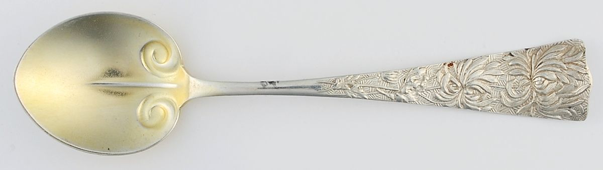 Chrysanthemum (Sterling, 1885) Ice Cream Spoon Individual by George W Shiebler-1