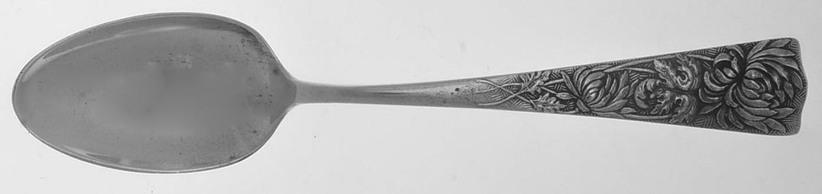 Chrysanthemum (Sterling, 1885) Dessert/Oval Soup Spoon by George W Shiebler-1