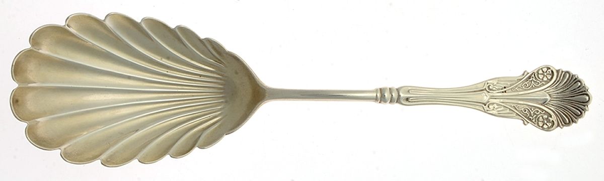 Corinthian (Sterling, 1870) Small Solid Berry/Casserole Spoon by George W Shiebler-1