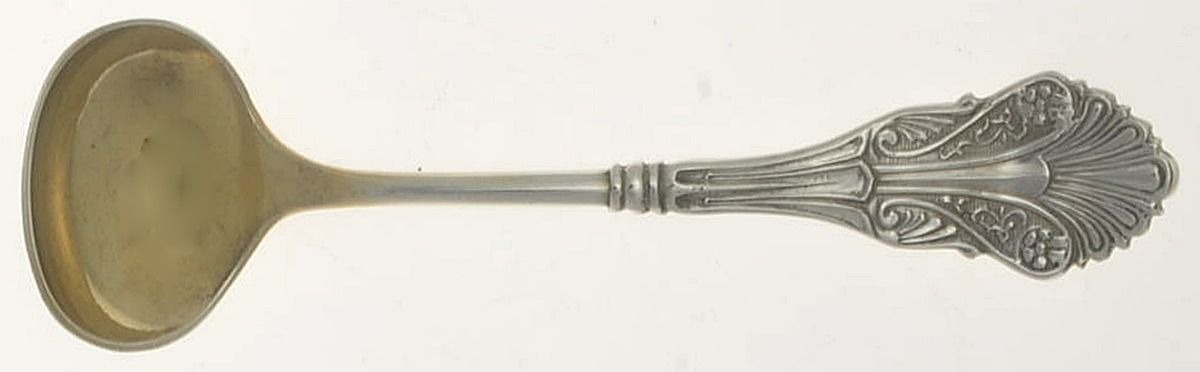 Corinthian (Sterling, 1870) Master Salt Spoon by George W Shiebler-1