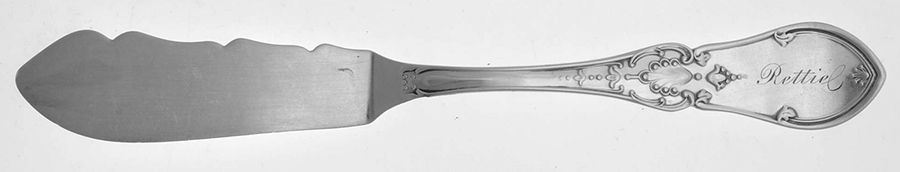 Dew Drop (Sterling, 1860) Flat Handle Master Butter Knife by George W Shiebler-1